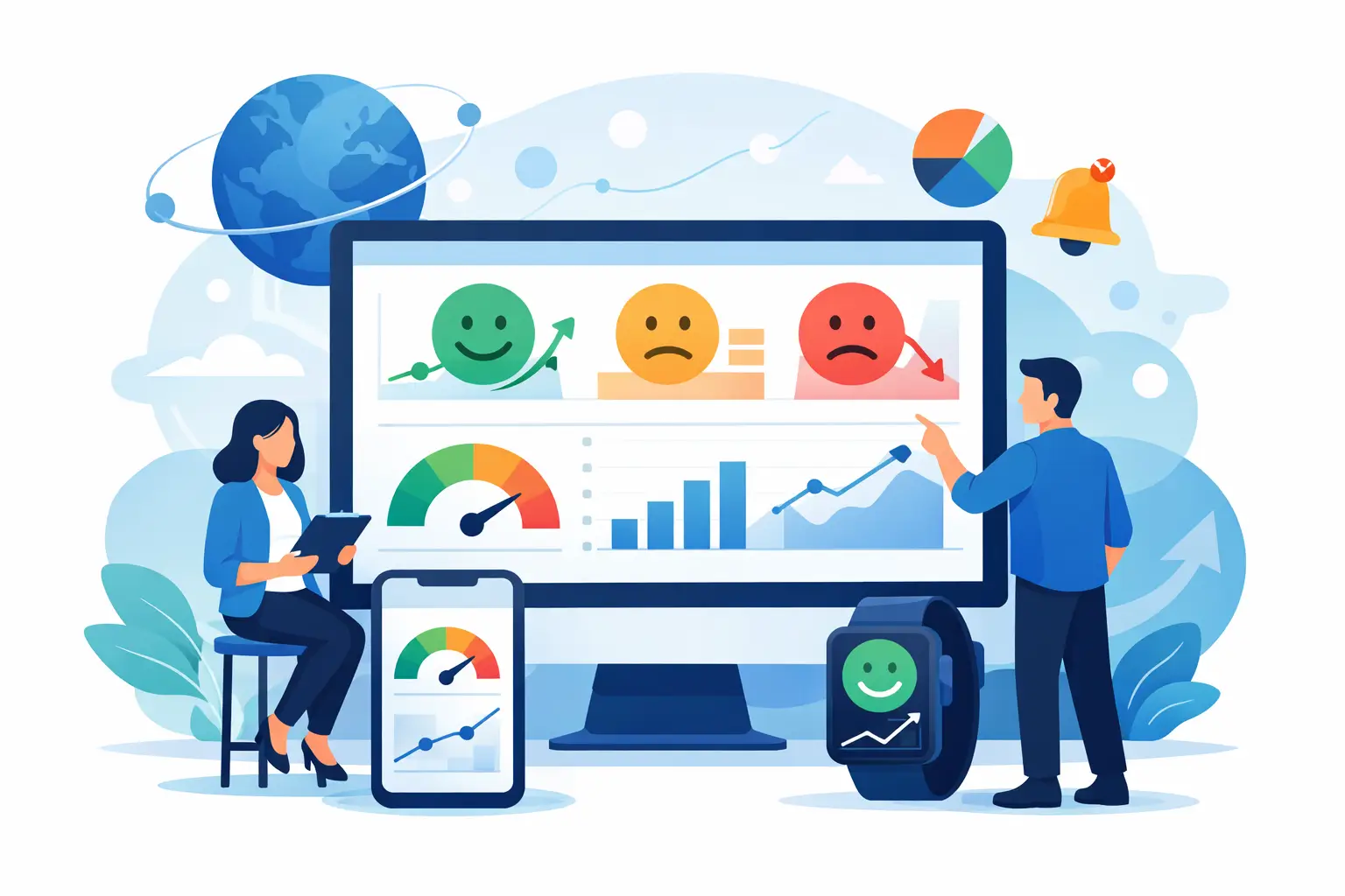 Dashboard de satisfação em tempo real