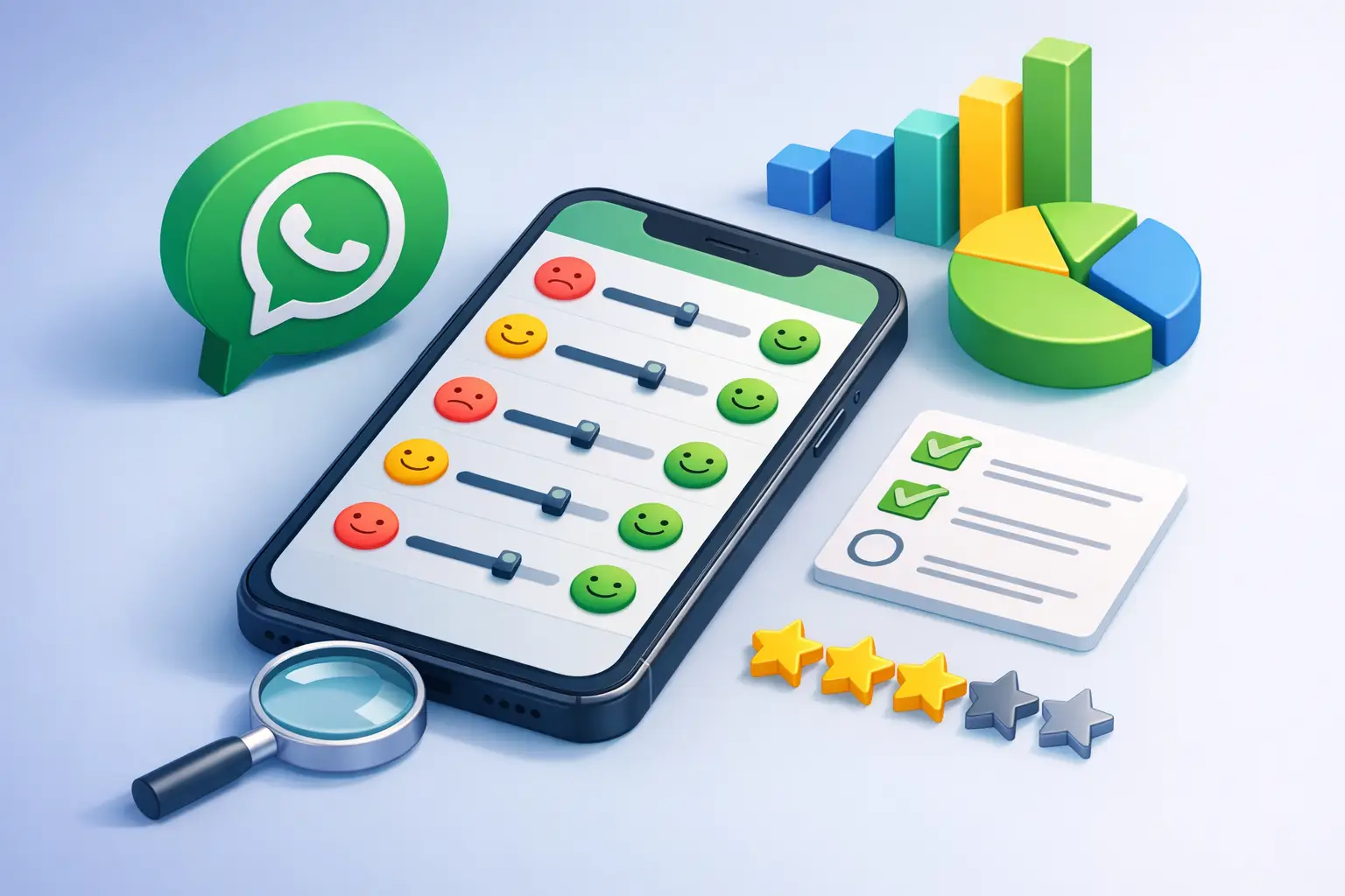 Como configurar pesquisa WhatsApp com escala